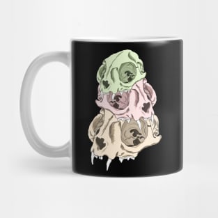 Trhee skull Cat Mug